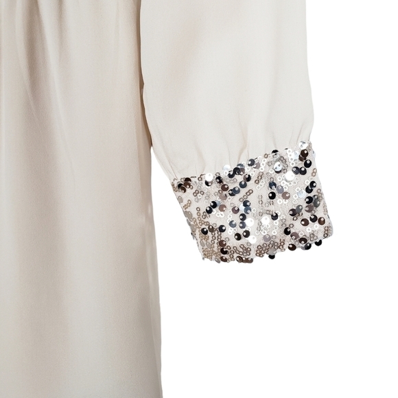 FOREVER 21 Sequined Cuffed Chiffon Romper long sleeve - Picture 3 of 6